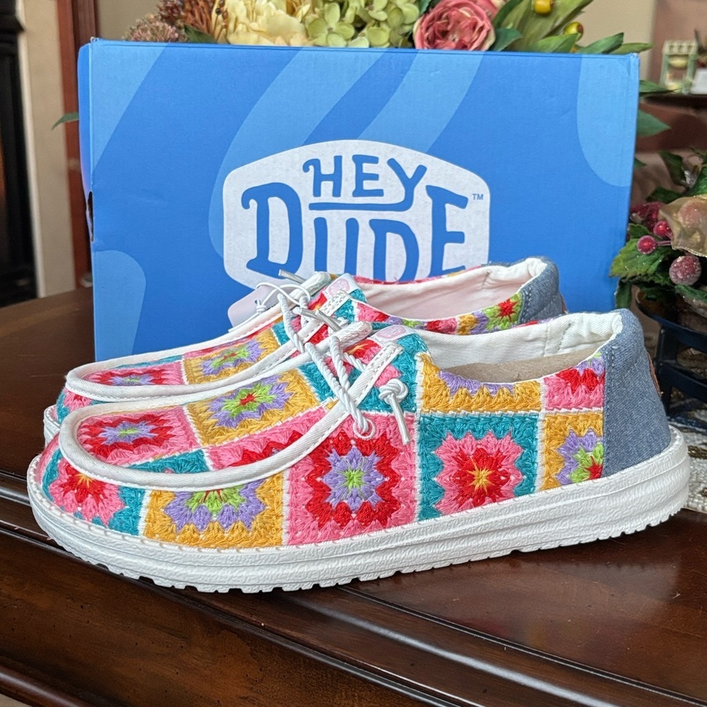 Hey Dude Women's Multi-Color Crochet Slip-On Shoes - Picture 3 of 12